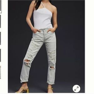 Anthropologie Pilcro Slim Boyfriend Distressed Jeans Size 28 NWT